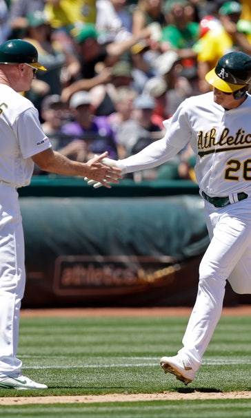 Chapman gets to Castillo again, A's beat Rays 4-2